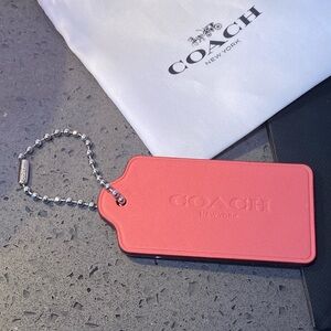 XL Coach Hangtag Pink w/ Silver or Gold Chain w/ Dust Bag - Brand New & Unused
